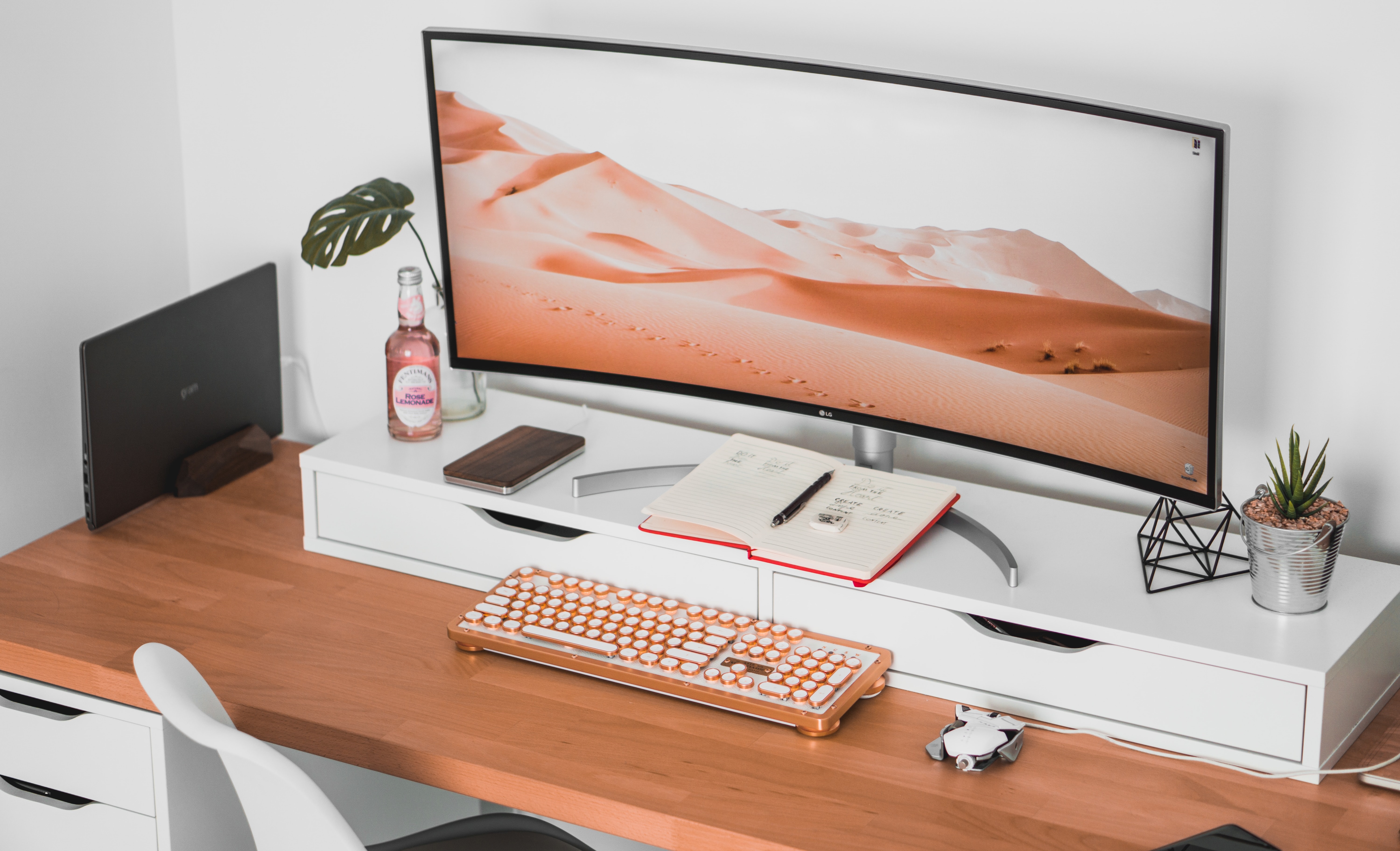 Colored Coral-themed workspace